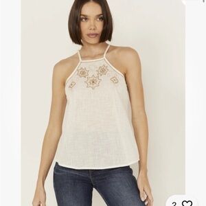 Shyanne Women’s Embellished Halter Tank Style: SWSP24W66-CRM NEW Size XXL